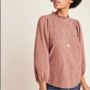 Current Air Jasia Balloon Sleeve Mock Neck Top